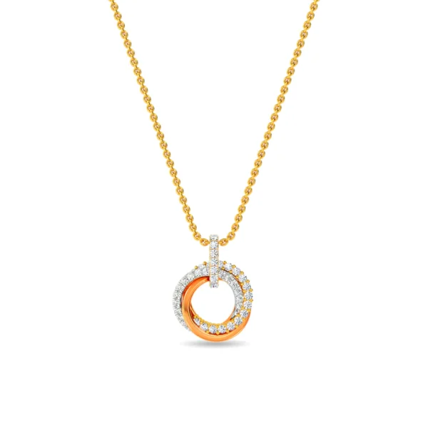 Gold Lab Diamond Sparkling Halo Pendant