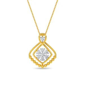 Gold Elegance Redefined Geometric Splendor Lab Diamond Pendant