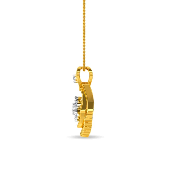 Gold Elegance Redefined Geometric Splendor Lab Diamond Pendant - Image 3