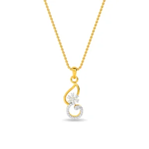 Gold Eternal Sparkle Lab Diamond Pendant for Gift Her