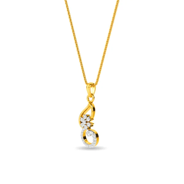 Gold Eternal Sparkle Lab Diamond Pendant for Gift Her - Image 4