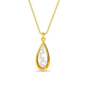 Pear-Shaped Motif Gold Lab Diamond Pendant