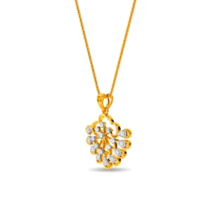 Radiant Clover Gold Sparkling Diamond Pendant for gift her – PE258