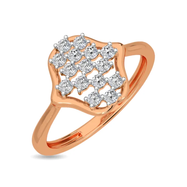 Radiant Shield-Cut Yellow Gold Lab Diamond Ring - Image 4