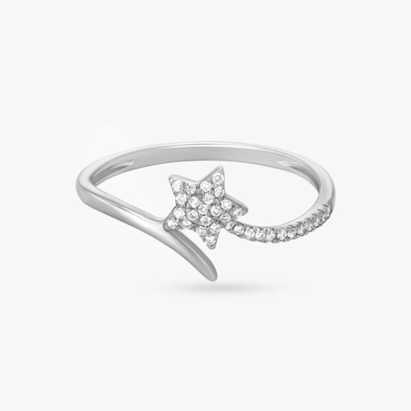 Starry Glam White Gold Lab Diamond Ring