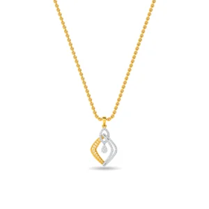 Swirling Design with Pave Set Lab Diamonds Pendant