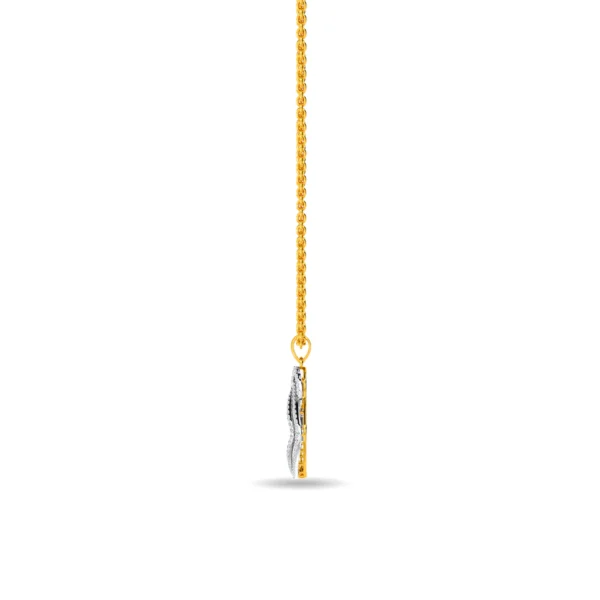 Swirling Design with Pave Set Lab Diamonds Pendant - Image 3