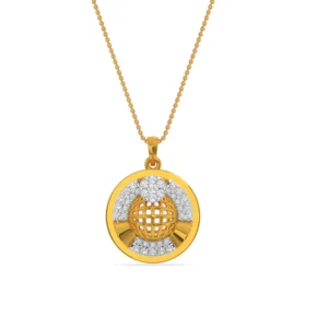 Trending Gold Lab Diamond World Pendant