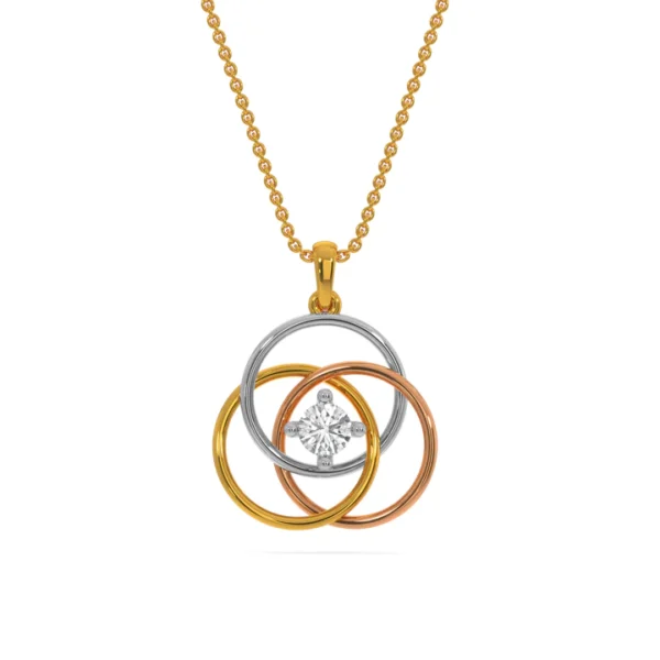 Trinity Harmony Solitaire Lab Diamond Pendant