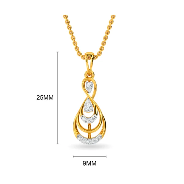 Gold Lab Diamond Eternal Cascade Pendant - Image 4