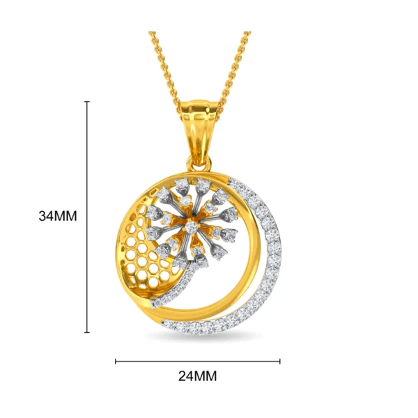 Gold Lab Diamond Stellar Radiance Pendant - Image 4
