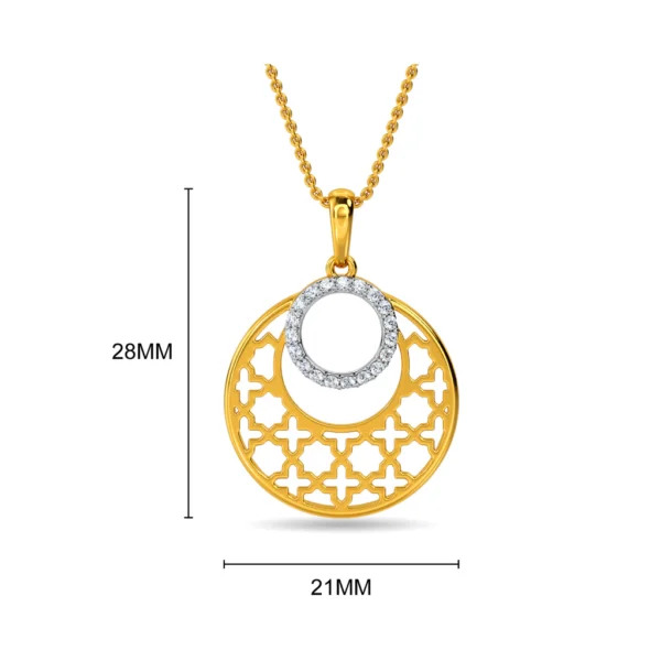 Gold Lab Diamonds Celestial Moon Pendant - Image 2
