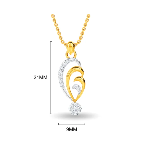 Gold Lab Diamonds Celestial Romance Pendant - Image 2