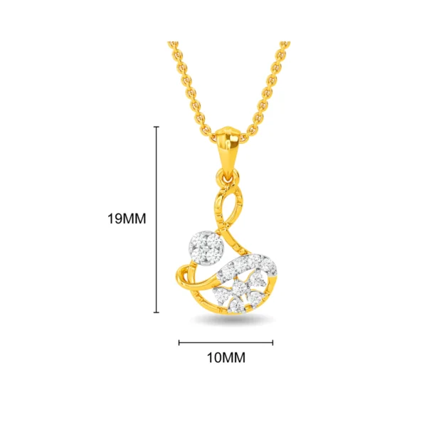 Gold Eternal Lab Diamonds Sparkle Infinity Pendant - Image 4