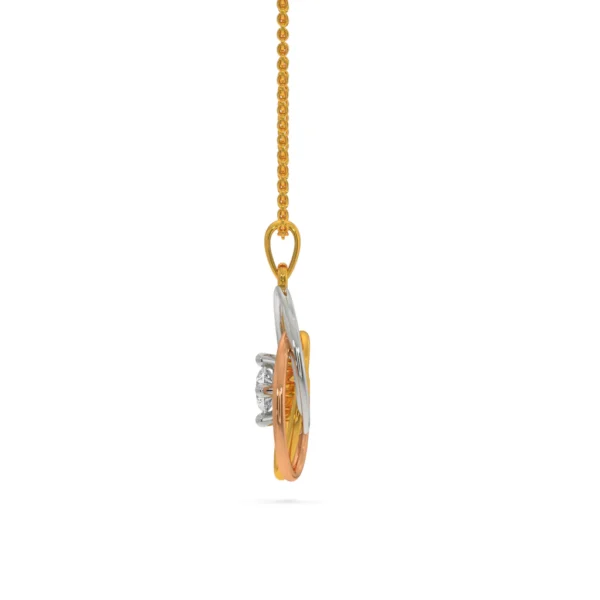 Trinity Harmony Solitaire Lab Diamond Pendant - Image 4