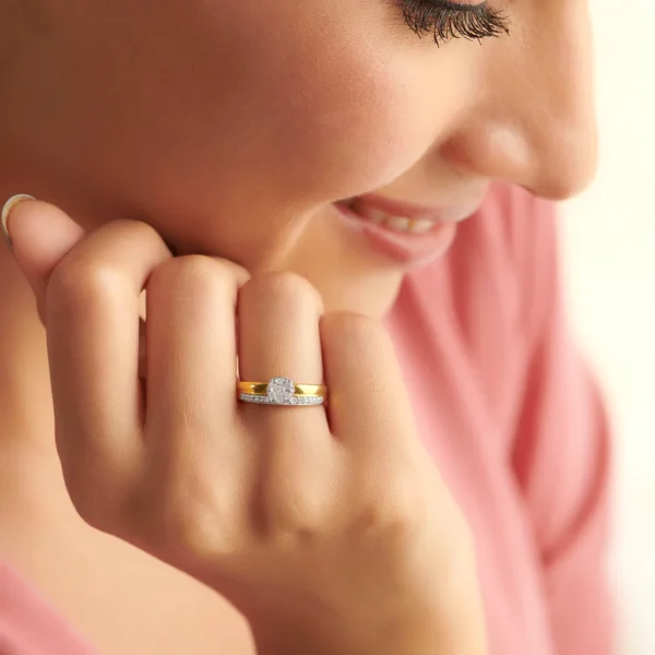 Elegant Split Shank Lab Diamond Engagement Ring - Image 2