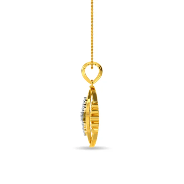 Elegant Marquise Shape Harmony Gold Lab Diamond Pendant - Image 3