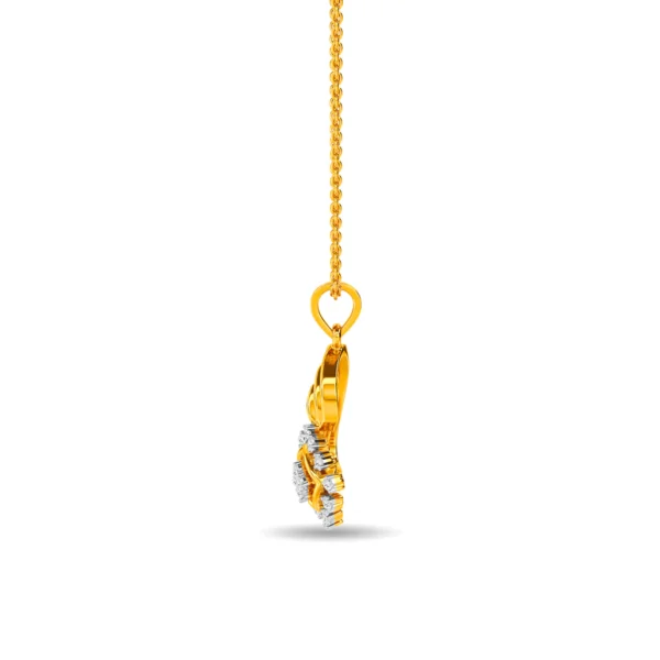 Elegant Whimsy Dazzling Dance of Gold Lab Diamonds Pendant - Image 2