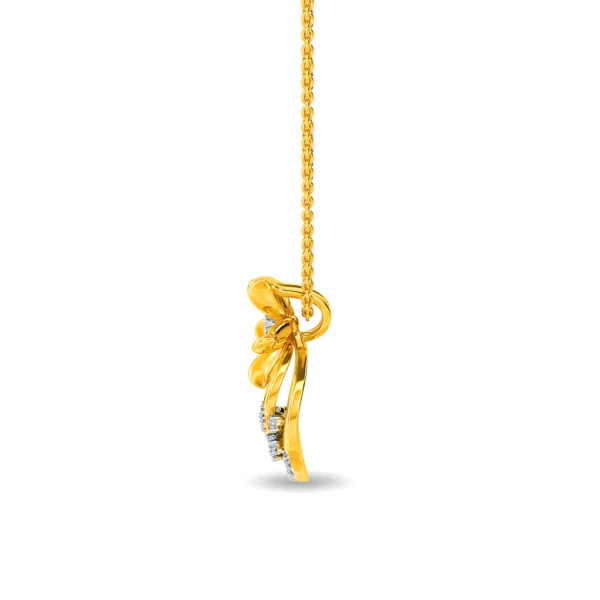 Celestial Bloom Gold Lab Diamond Pendant - Image 3