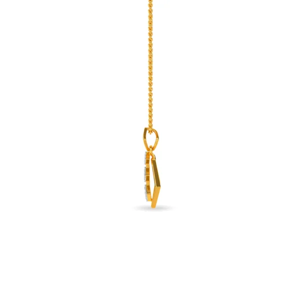 Geometric Glam Pave Lab Diamond Pendant for the Modern Woman - Image 3