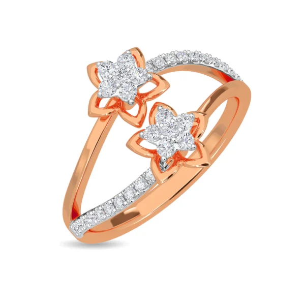 Gold Lab Diamond-Encrusted Stars Engagement Ring - Image 5
