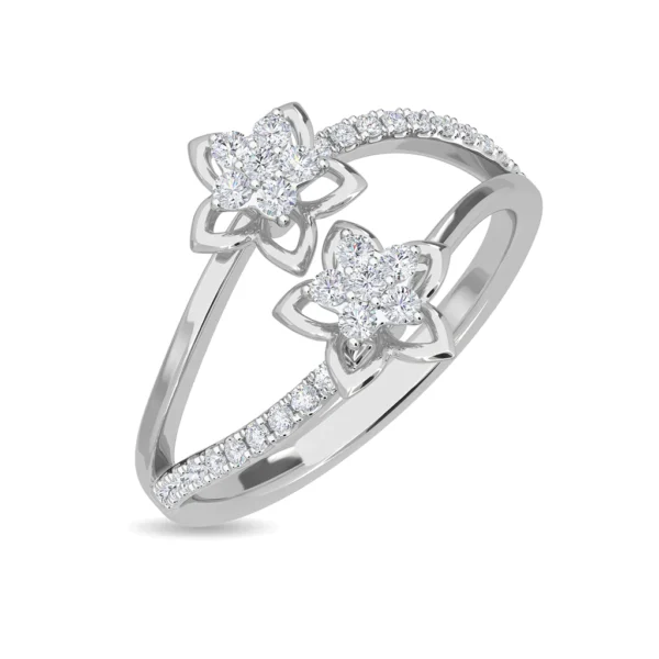 Gold Lab Diamond-Encrusted Stars Engagement Ring - Image 4