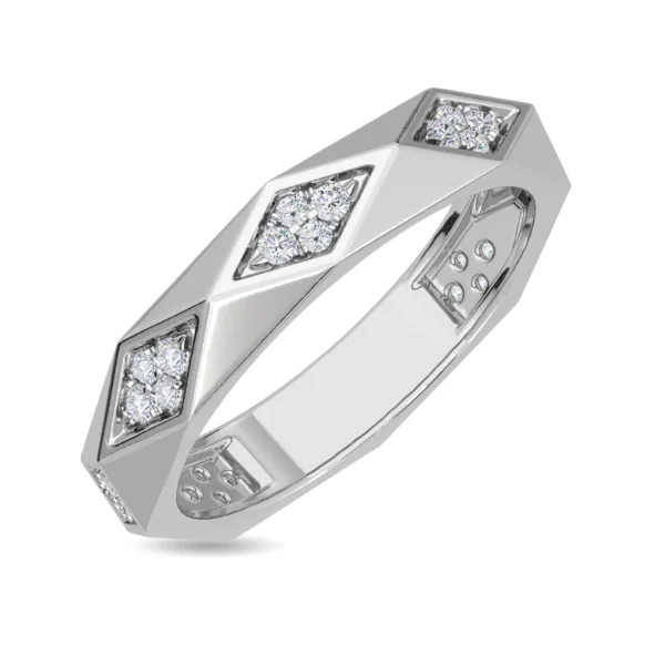 Gold Lab Diamond Geometric Design with Modern Twist Ring - Image 3