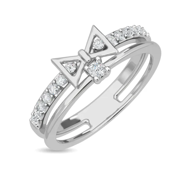Gold Ribbon Lab Diamond Engagement Ring for Women - Image 3