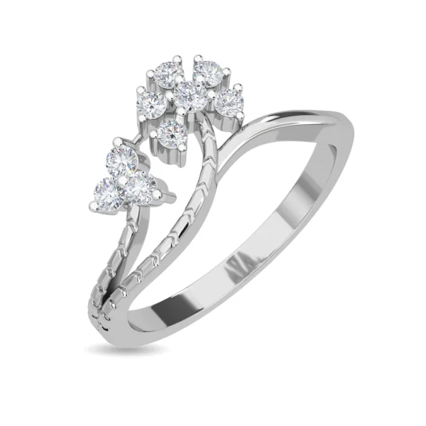 Golden Flora Elegance Lab Diamond Ring for Her - Image 3