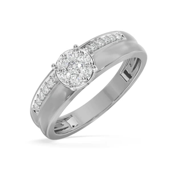 Elegant Split Shank Lab Diamond Engagement Ring - Image 4