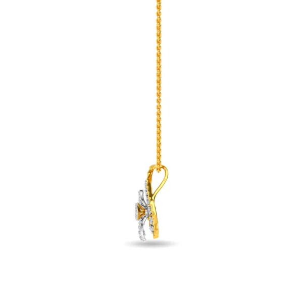 Floral Natures Elegance Gold Lab Diamond Pendant for Her - Image 3