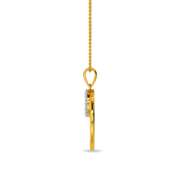 Gold Lab Diamonds Celestial Moon Pendant - Image 4