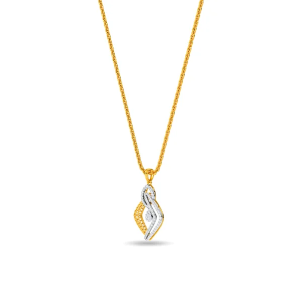 Swirling Design with Pave Set Lab Diamonds Pendant - Image 2