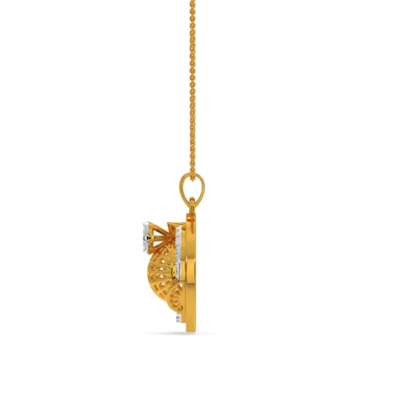 Trending Gold Lab Diamond World Pendant - Image 3