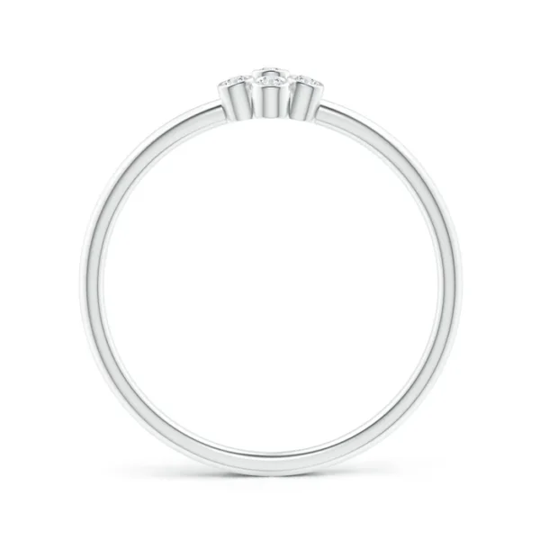 Bezel-Set Round Lab Diamond Dotted Cluster Ring - Image 3