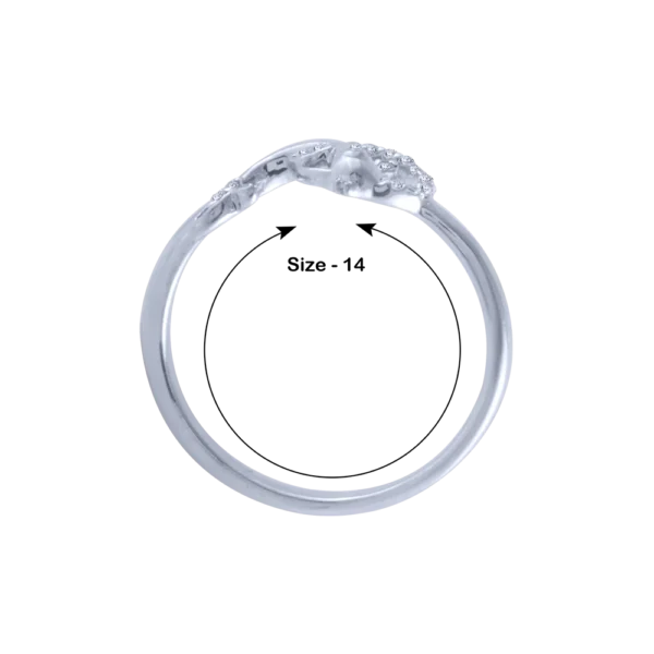 Buy White Gold Diamond Dolphin Ring - Image 4