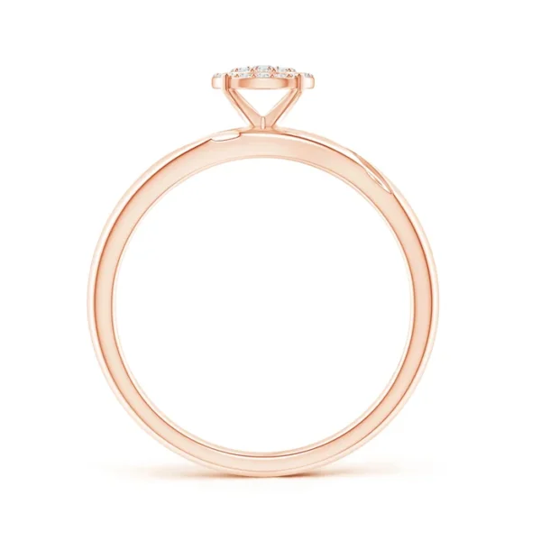 Double Halo Lab Diamond Clustre Engagement Ring - Image 3