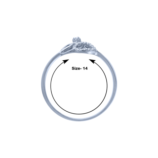 Loops Intersect White Gold Lab Diamonds Casual Ring - Image 4