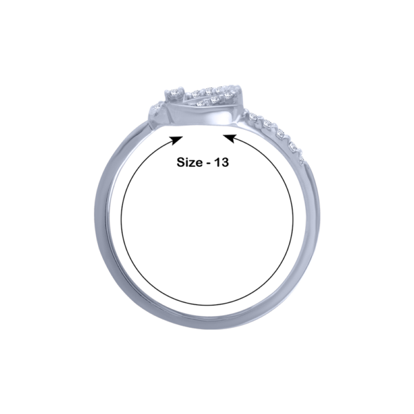 Two Intertwined Shapes Gold Lab Diamond Ring - Image 3