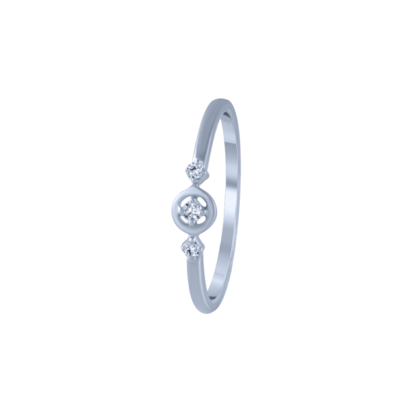White Gold Triple Lab Diamonds Elegance Ring