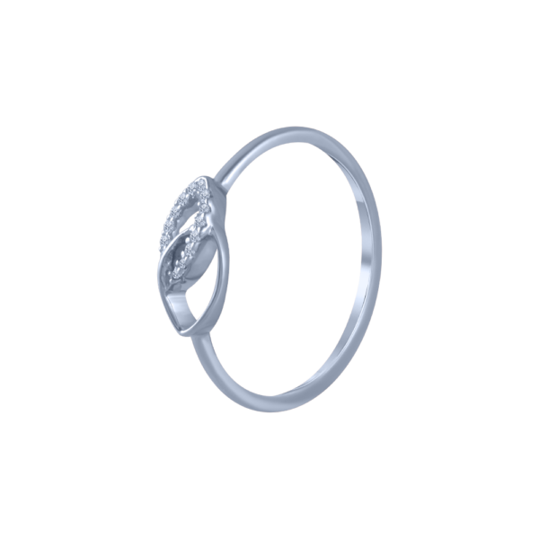 White Gold Infinity Lab Diamond Accent Ring for Anniversary Gift - Image 4