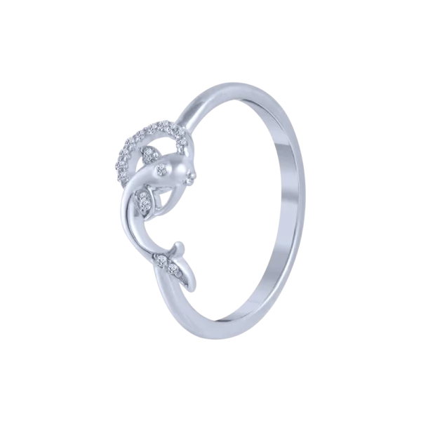Buy White Gold Diamond Dolphin Ring