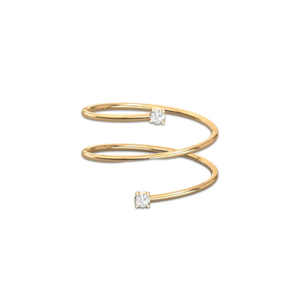 14KT Gold Lab Diamond Spring Ring