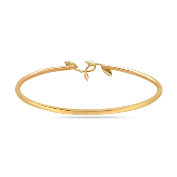 14KT Yellow Gold Functional Flair Lab Diamond Bangle - Image 4