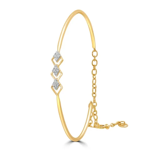 Gold Alpine Ascent Natural Diamond Bangle