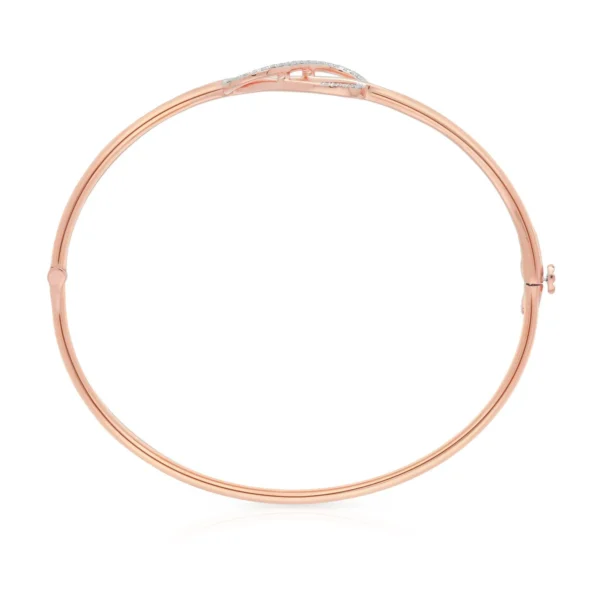 Infinity Rose Gold Natural Diamond Bangle - Image 2