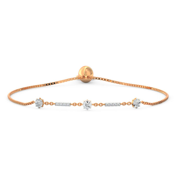 Orb Miracle Plate Gold Lab Diamond Adjustable Bracelet