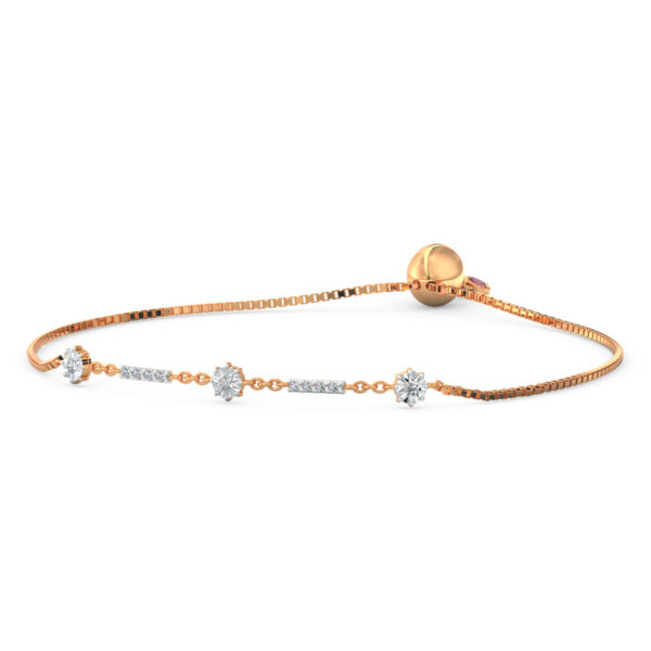 Orb Miracle Plate Gold Lab Diamond Adjustable Bracelet - Image 3