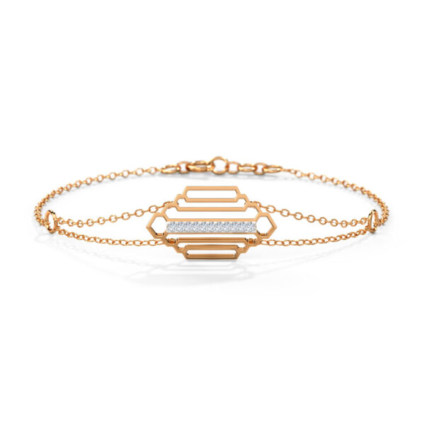 Regal Stepped Natural Diamond Bracelet