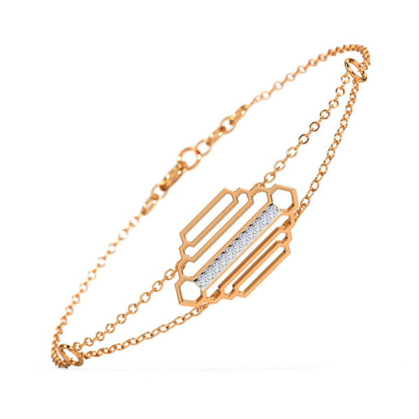 Regal Stepped Natural Diamond Bracelet - Image 4